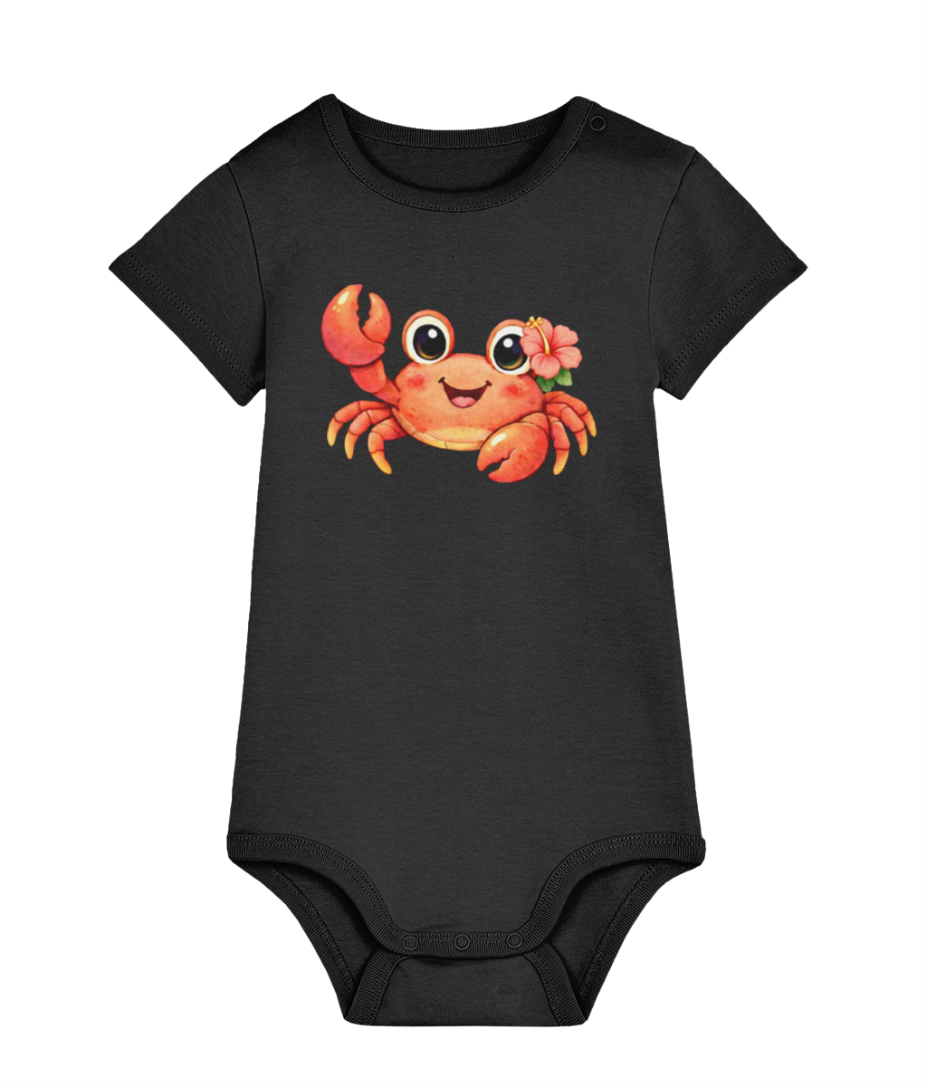 Black baby organic cotton bodysuit by Mama Hawaii