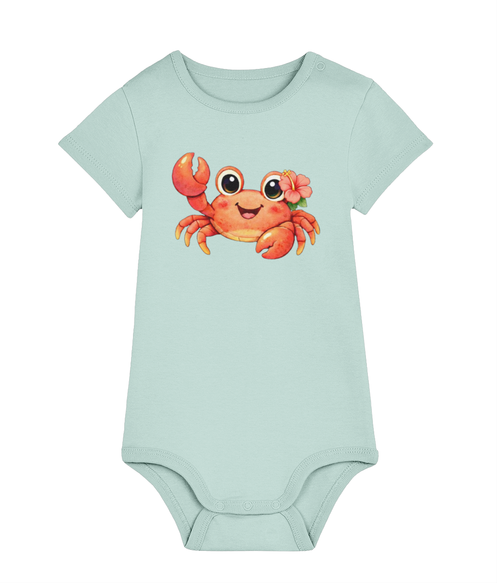 caribbean blue baby organic cotton bodysuit by Mama Hawaii