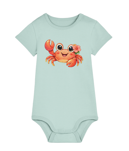 caribbean blue baby organic cotton bodysuit by Mama Hawaii